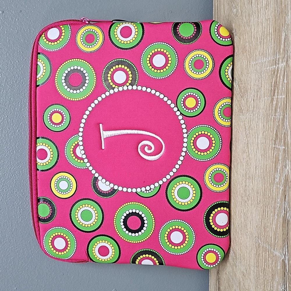 NEOPRENE Tablet Case J Monogram NWT